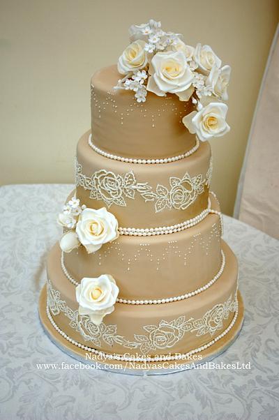 champagne and ivory cake - Cake by Nadya