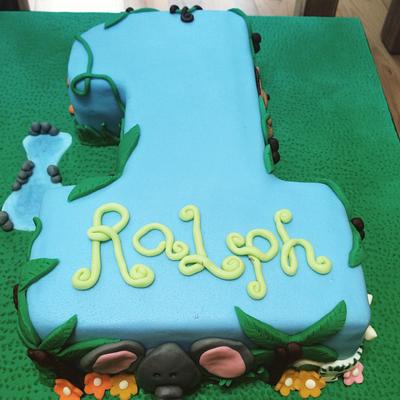 Jungle themed birthday cake - Cake by Natasha Allwood Cakes