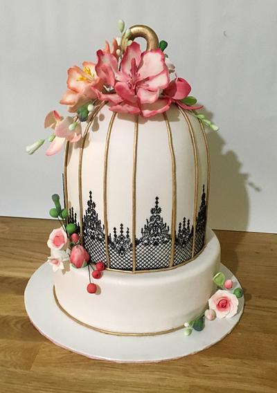Bird cage cake - Cake by Rjselwonk