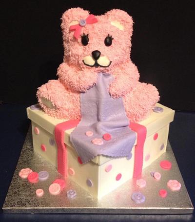 Teddy Bear Baby Shower Cake  - Cake by Tracy's Custom Cakery LLC