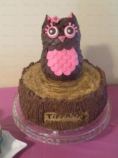 Girly owl - Cake by Sweetmom