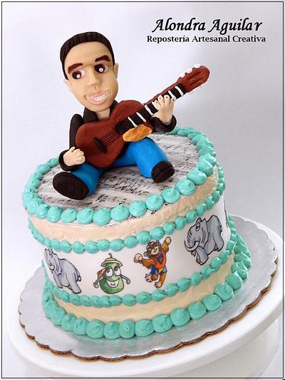 The man and his guitar - Cake by Alondra Aguilar