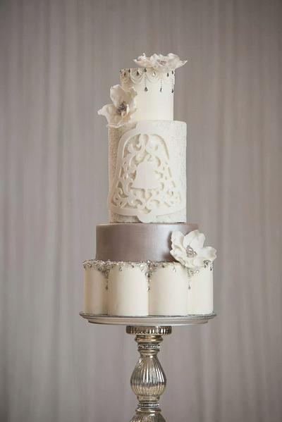 Winter wedding bells - Cake by Pamela Jane