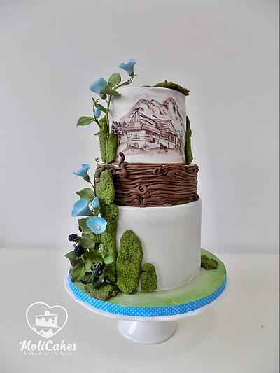 Woodland wedding cake  - Cake by MOLI Cakes