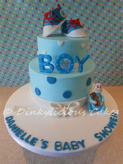 Baby shower/ Baby Converses - Cake by Dinkylicious Cakes