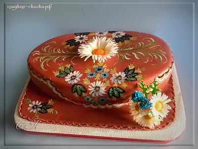 Cake "Daisies", hand-painted - Cake by Svetlana