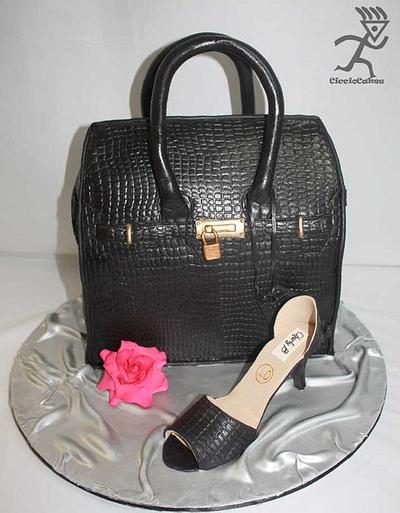 Birkin Handbag Cake with matching shoe - Cake by Ciccio 