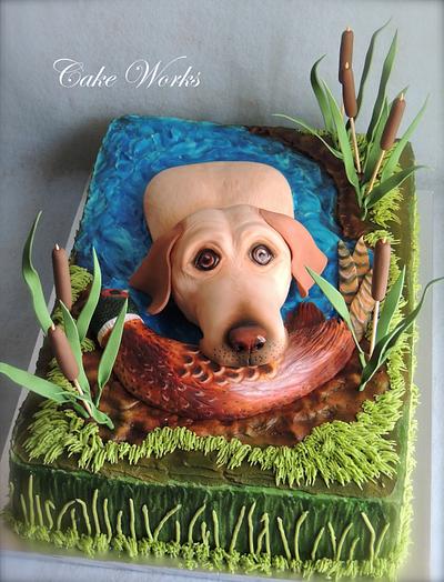 Hunting Dog Groom's Cake - Cake by Alisa Seidling