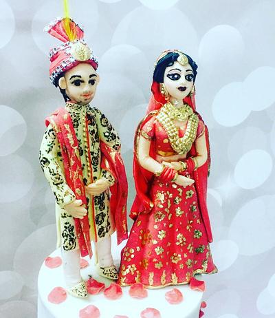 Indian bride & groom topper  - Cake by Seema Tyagi