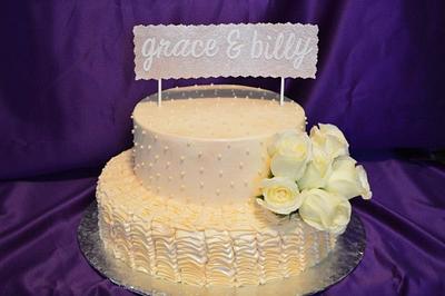 Ribbons and Roses - Cake by Kim Leatherwood