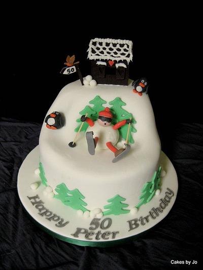 Ski Fanatics 50th birthday cake - Cake by Jo