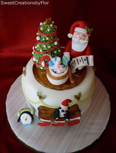 Christmas Cake - Cake by SweetCreationsbyFlor