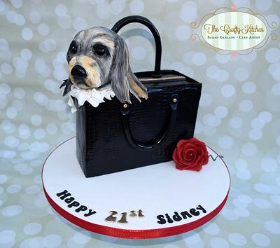 Dog in a Handbag cake - Cake by The Crafty Kitchen - Sarah Garland