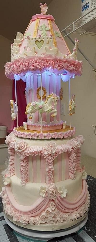 Carousal Cake with Lights - Cake by Wendy Lynne Begy