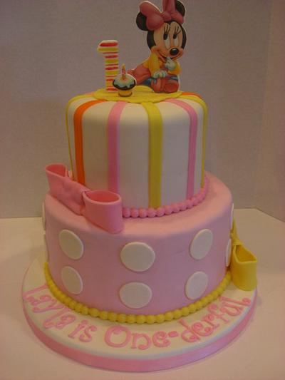 Mini Mouse 1st Birthday - Cake by eperra1