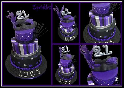 Masquerade Topsy Turvy - Cake by Tennille Lulham