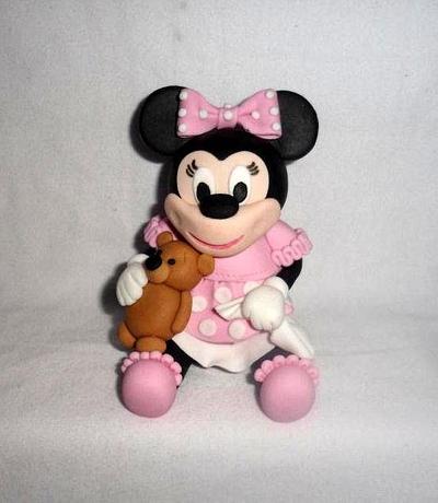 Baby Minnie Mouse Cake Topper - Cake by Let's Eat Cake