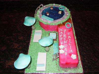 9TH B'DAY SWIMMING POOL CAKE  - Cake by rach7