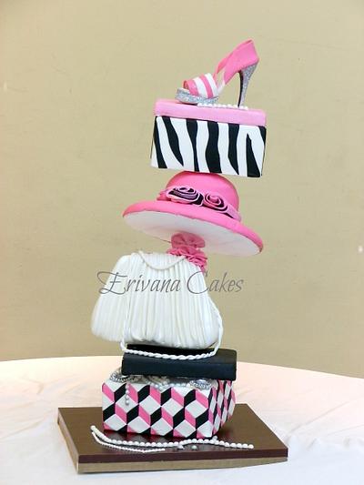 3d Structure Topsy Turvy Cake - Cake by erivana