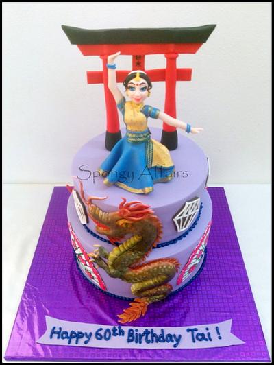 Melange of Indo-Japanese Arts - Cake by Meenakshi S