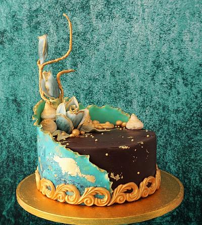 turquoise magnolias - Cake by Torty Zeiko