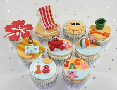 Beach Themed Cupcakes - Cake by Amanda’s Little Cake Boutique