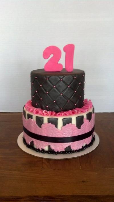 Pretty In Pink - Cake by SugarBritchesCakes