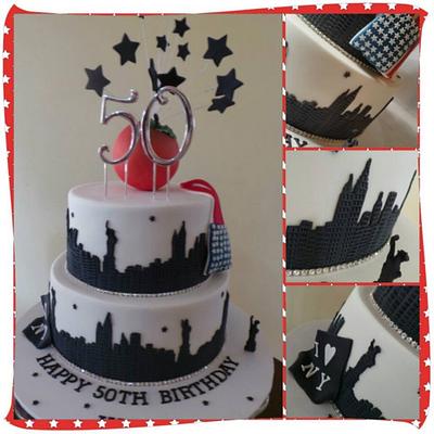 New York themed cake - Cake by Julie's Heavenly Cakes 