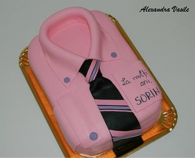 Pink shirt cake - Cake by alexandravasile