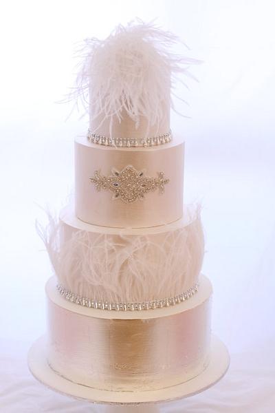Feather Luxe - A 4 Tier Wedding Tale... - Cake by misscouture