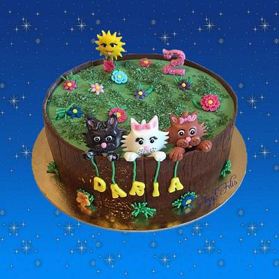 Second anniversary with cats - Cake by Felis Toporascu