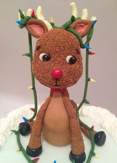 Cute Rudolph Christmas cake  - Cake by Melanie Jane Wright