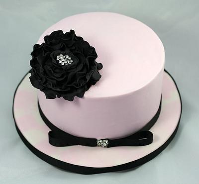 Black Fantasy Flower Bling Cake - Cake by Miriam