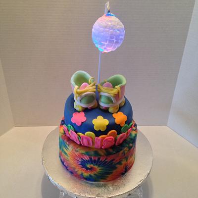 Tie dye/disco cake - Cake by Sweet Confections by Karen