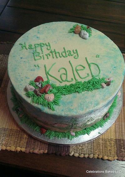 hand painted woodsy theme - Cake by Sherri Hodges 