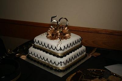 50th Wedding Anniversary - Cake by Lacey Deloli