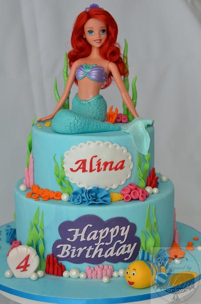 Ariel the mermaid birthday cake - Cake by designed by mani