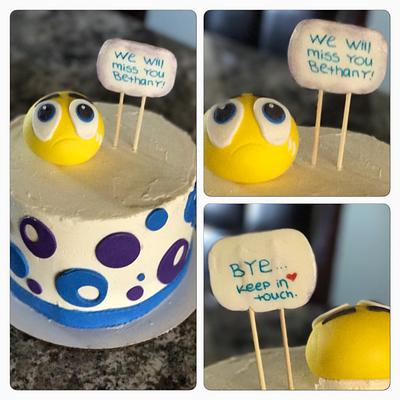 Farewell Cake - sad emoji - Cake by Daria