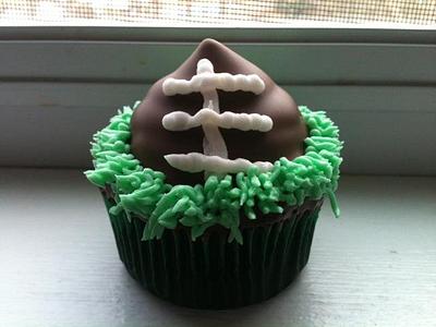 football cupcake - Cake by michelle 