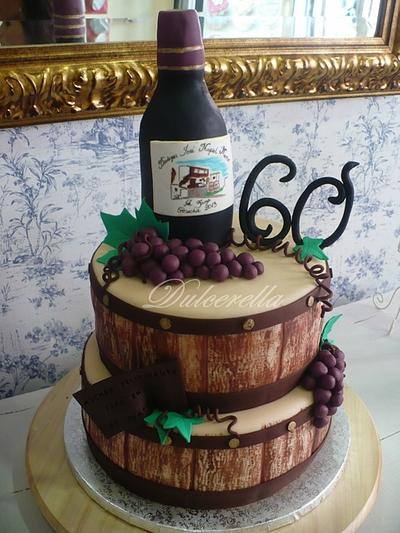 Wine & Barrel Cake - Cake by Dulcerella Cakes