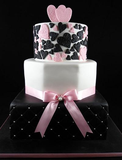 Another Striking Wedding Cake - Cake by Lisa-Jane Fudge
