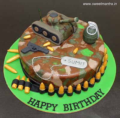 Army dogtag cake - Cake by Sweet Mantra Homemade Customized Cakes Pune