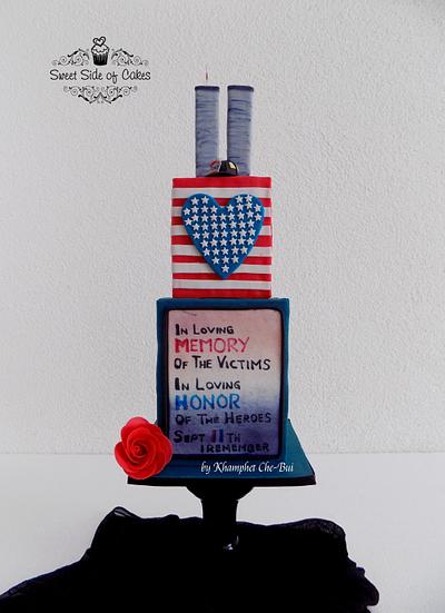 In Remembrance of 9/11 - Cake by Sweet Side of Cakes by Khamphet 