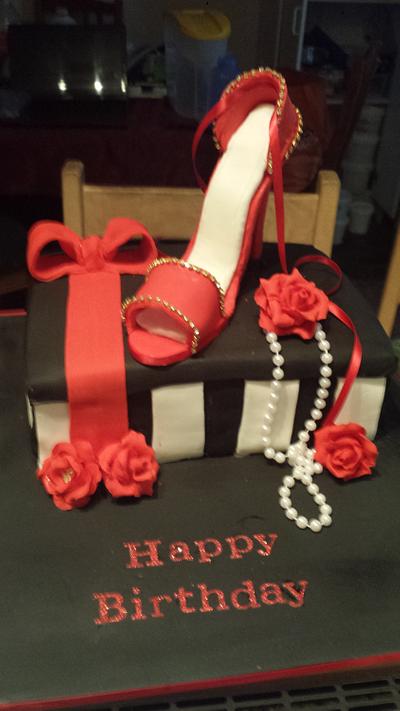 Painting the town Red in heels - Cake by Vicky