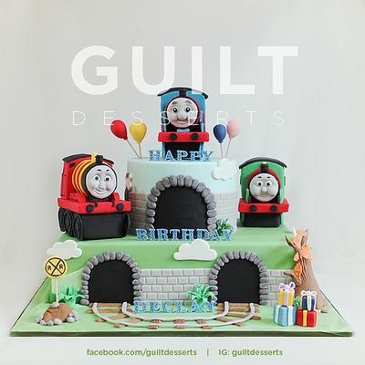 Thomas Train Cake - Cake by Guilt Desserts
