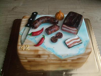 sausages and bacon - Cake by Vebi cakes