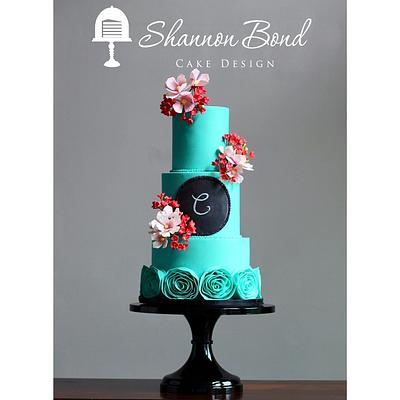 Chalkboard Monogram Cake  - Cake by Shannon Bond Cake Design