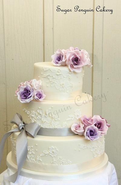 A Royal Purple Romance - Cake by Ivone - Sugar Penguin Cakery
