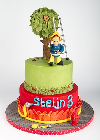Fireman Sam rescues a cat - Cake by LonsTaartCake