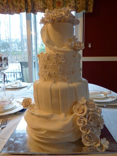 White Wedding Cake  - Cake by Sugar My World